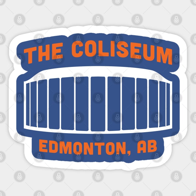 The Coliseum: Edmonton, Alberta Sticker by tailgatemercantile